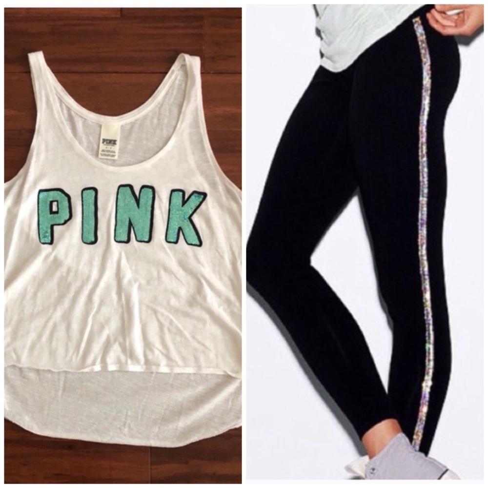 PINK Victoria’s Secret Bundle Lot Leggings & Tank